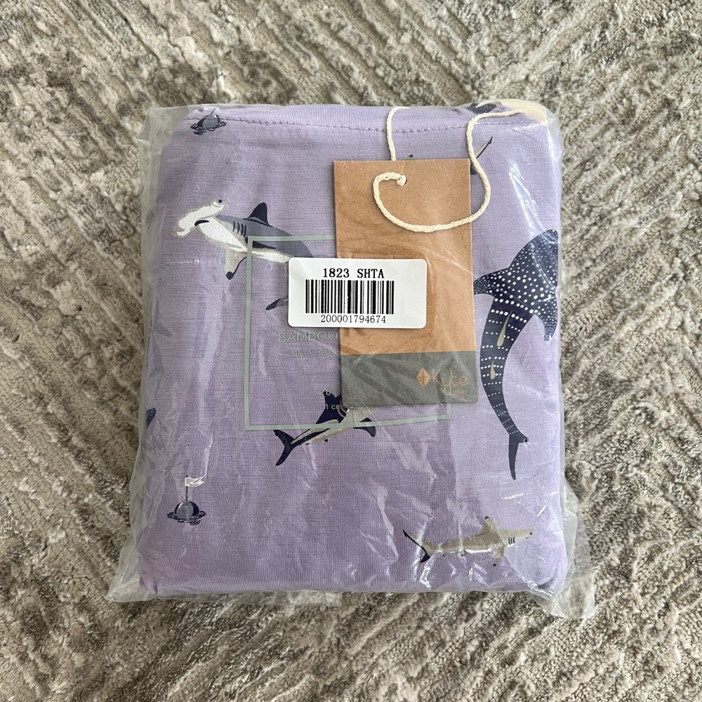 Kyte BABY Taro Shark Crib Sheet